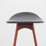 Tabouret de bar scandinave en palissandre modèle OD61. H 62 cm.