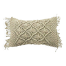 Beige braided macrame cushion 30x50 cm