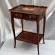 Old wooden side table with marquetry