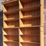 Pine bookcase (251 x 49 x height 288 cm)