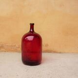 Red vintage demijohn