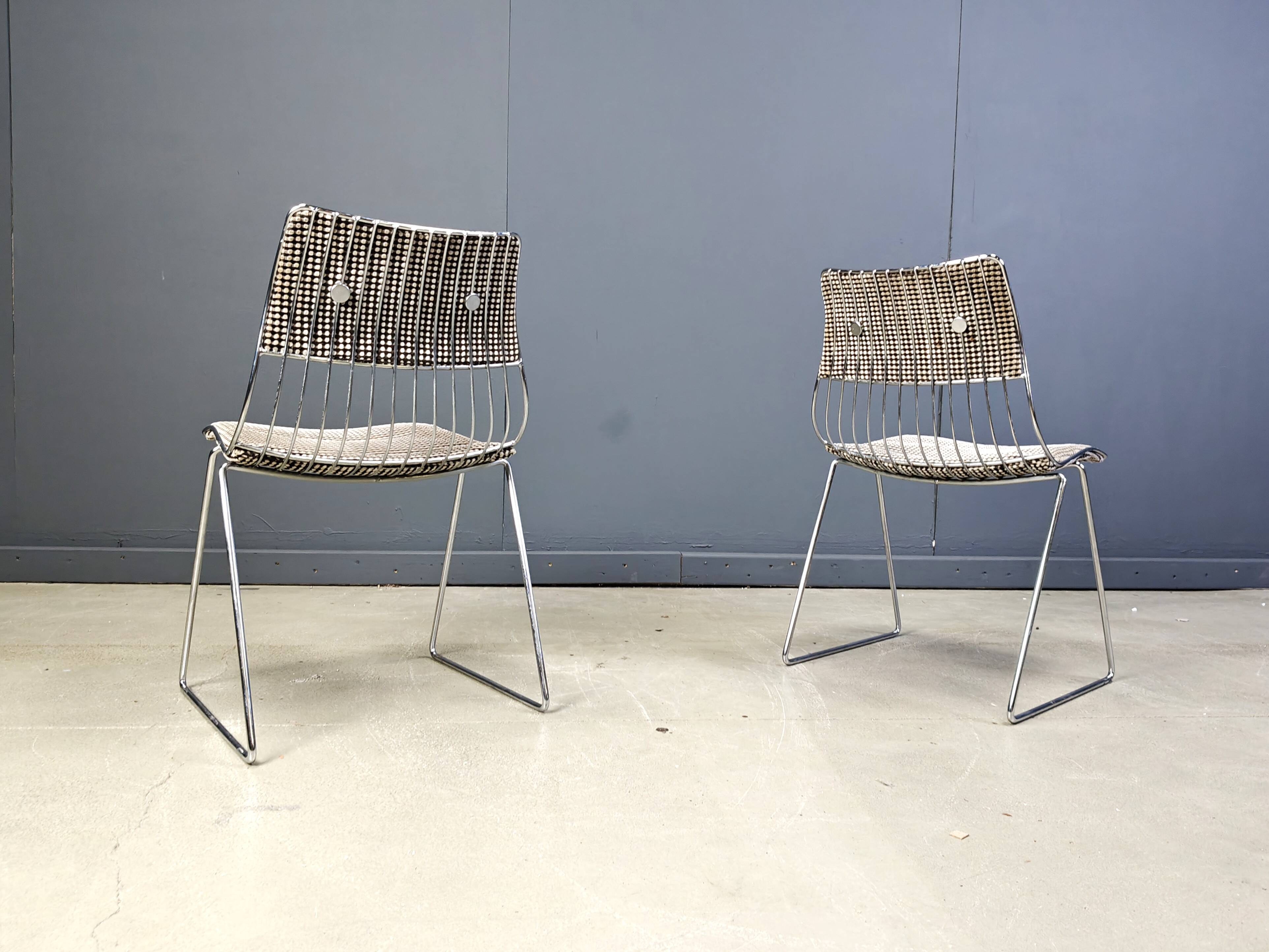 Set of 4 stacking dining chairs by Rudi Verelst for Novalux, 1970s
