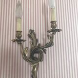 Pair of wall lights with Louis XV style gilded bronze bulbs