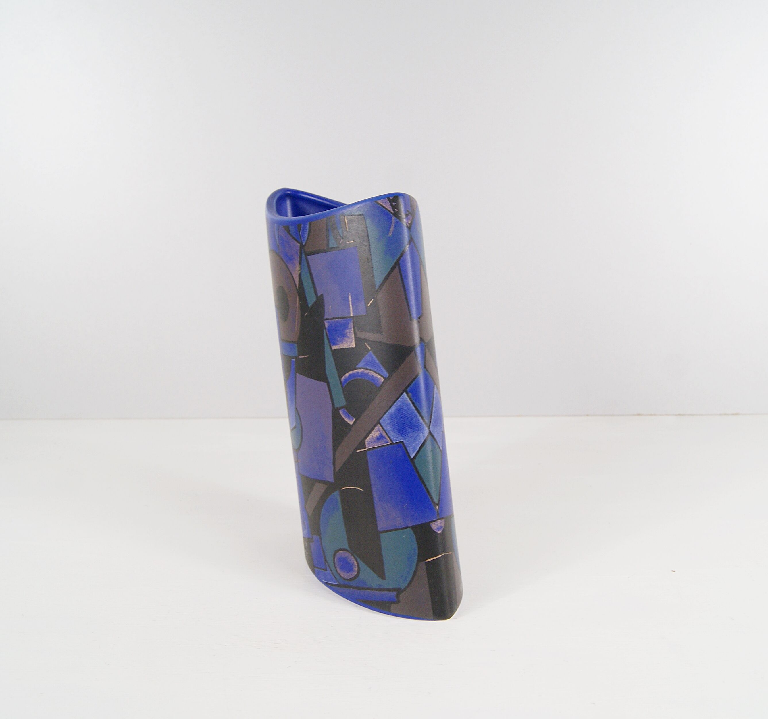 Postmodern vase by Steuler design, 80s ceramic vase