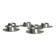 Set of 6 brushed stainless steel egg cups