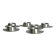Set of 6 brushed stainless steel egg cups