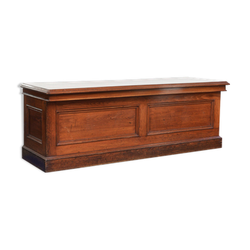 Large antique English shop counter / fabric counter from the 19th century