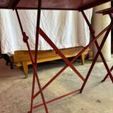 Folding metal bistro tables