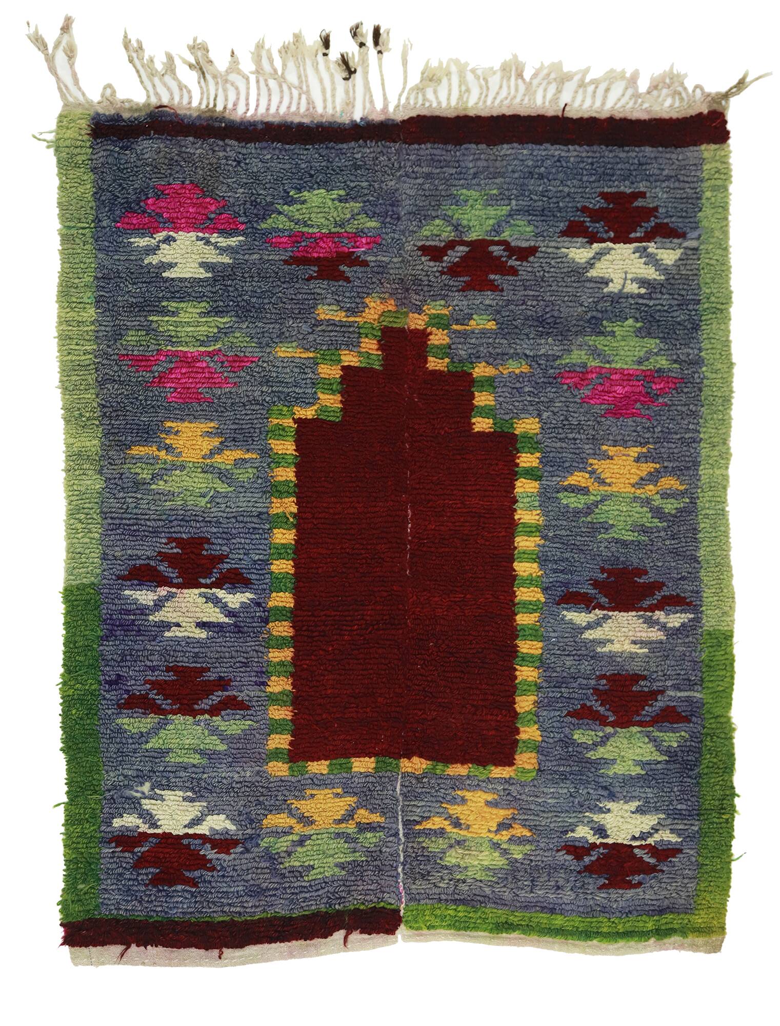 Turkish Anatolian Handmade Vintage Area Kilim Rug 145 cm x 110 cm