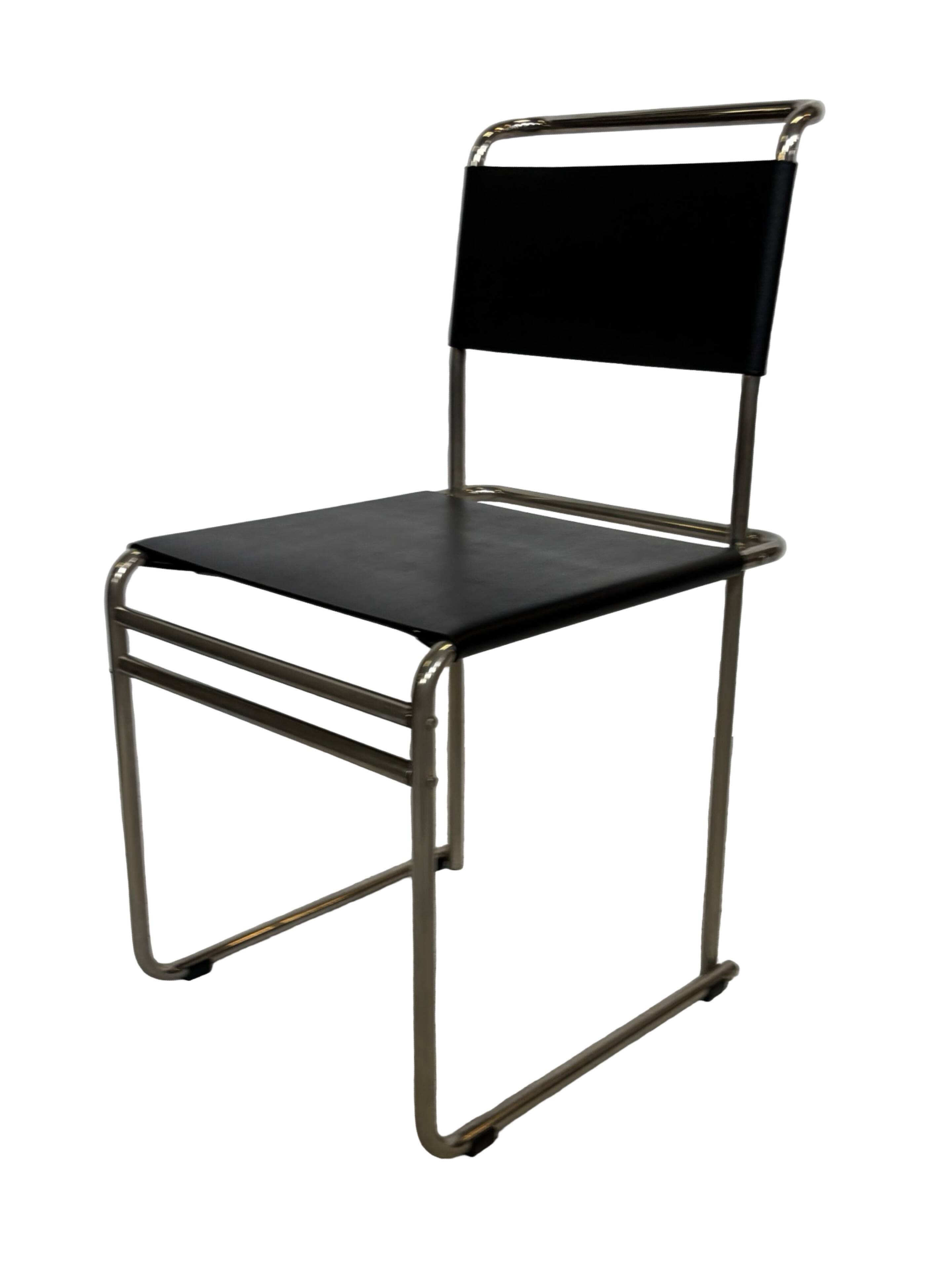 Set of 6 B5/B40 Chairs with Tubular Frame attributed to Marcel Breuer