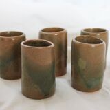 Lot de 5 verres en grès