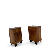 Tables de chevet italiennes élégantes de style art déco des années 1940/1950.