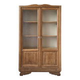 Armoire vitrée en chêne brut (rénovée)