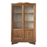 Glass cabinet in raw oak (renovated)