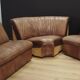 Corner sofa 60 70 vintage leather