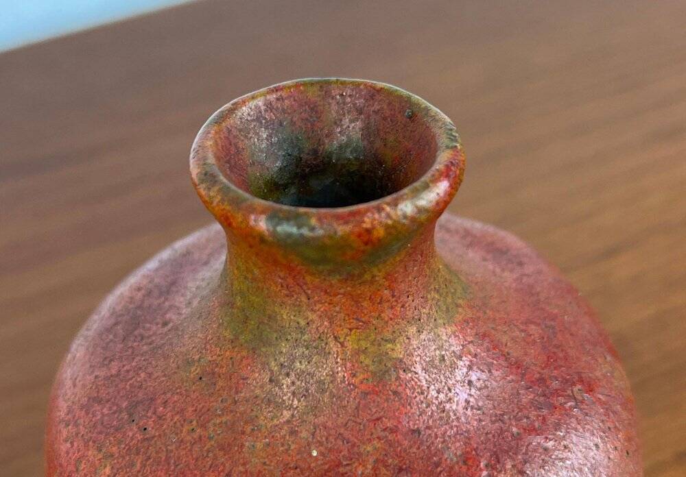 Mid-Century German Brutalist Studio Pottery Vase by Lu and Gerd Grove, 1968