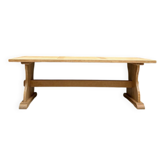 Large antique solid oak monastery table (renovated)