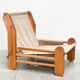 Fauteuil sculptural en chêne