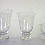 6 Daum digestif glasses, Kim model, mid-20th century