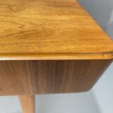 Table à manger réglable en noyer par Setona, années 1950, Tchécoslovaquie