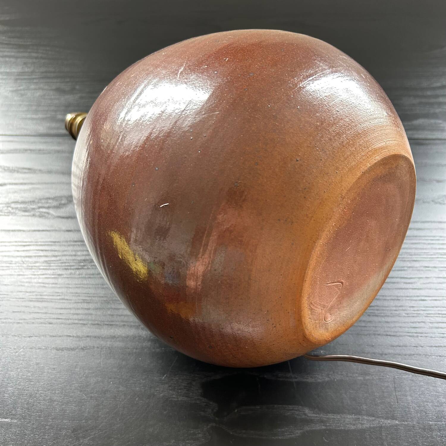 Large 70's sandstone lamp