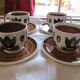 Kimono coffee service signed Boch. Vintage and trendy