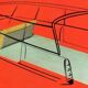 Table basse en rotin & similoïd Rio 1960