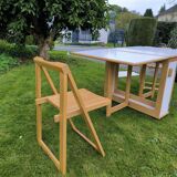 Ensemble 4 chaises style Aldo Jacober et table papillon