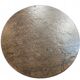 Round brutalis coffee table with brass / copper top / 1960s