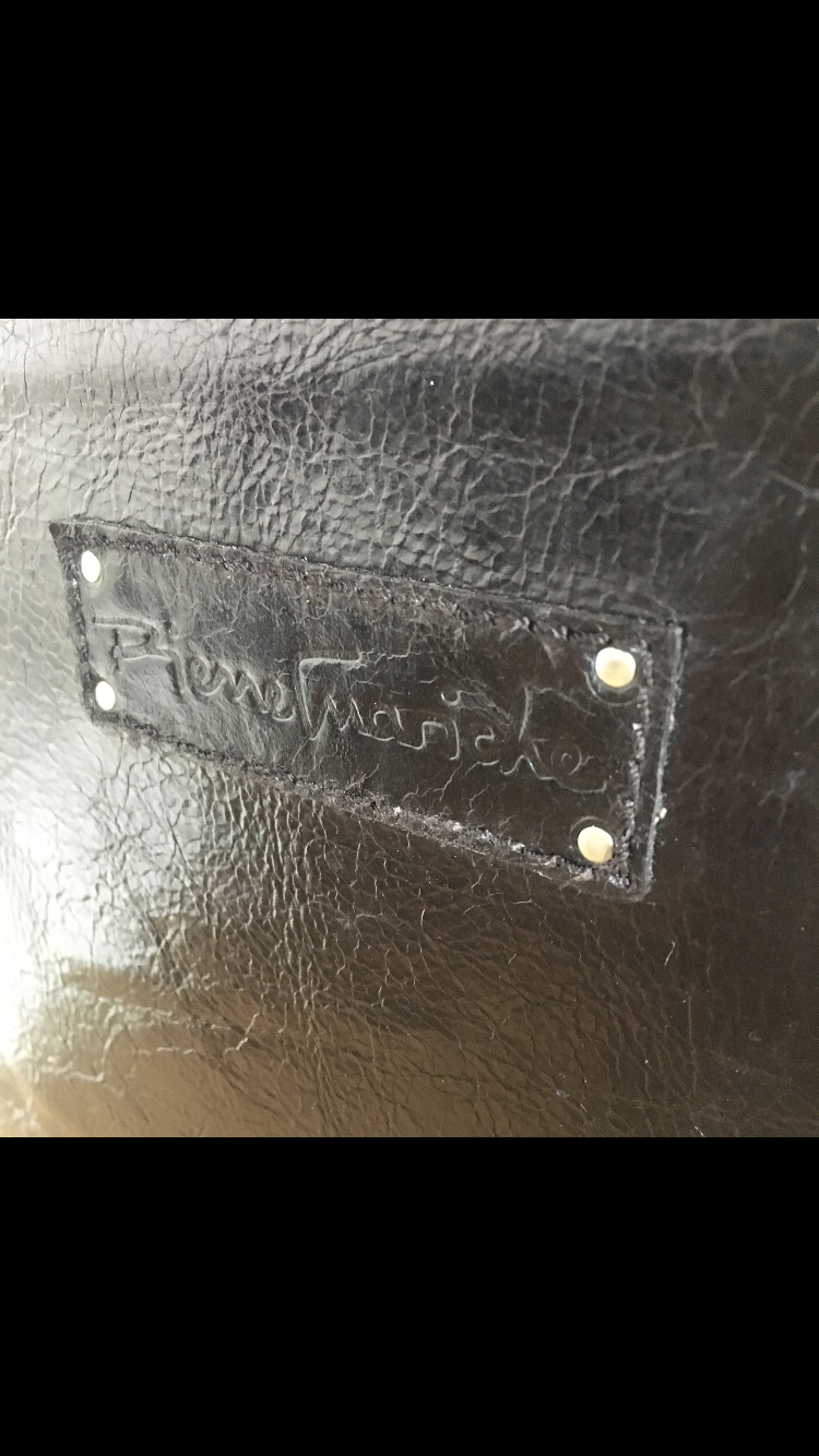 Pierre Guariche leather tonneau chairs, Maison du monde edition circa 2010