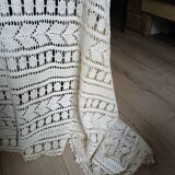 Dessus de lit ancien en crochet fait main