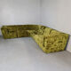 Canapé modulaire design vintage velours vert 'Groovy 70s'