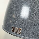Large Grey Enamel Industrial Factory Lamp from Elektrosvit, 1960s