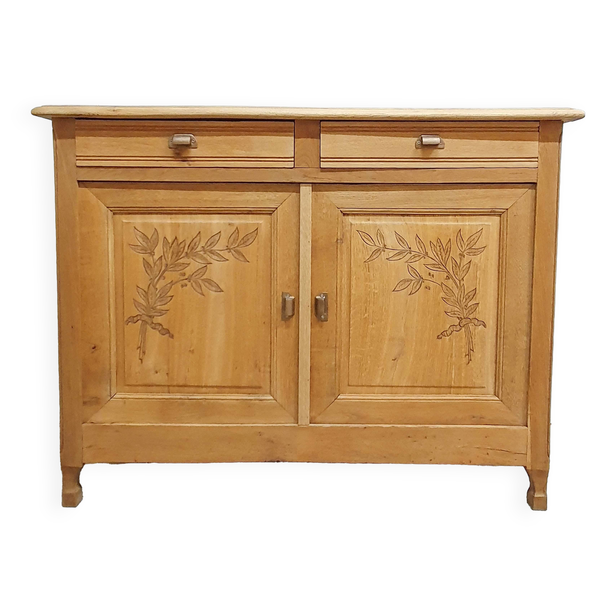 Solid oak Parisian sideboard