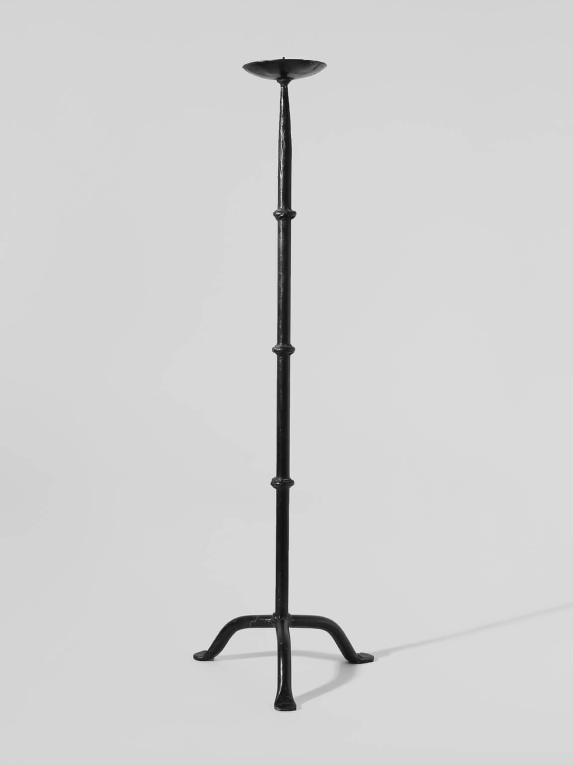 Cast Iron Black Floor Candle Holder