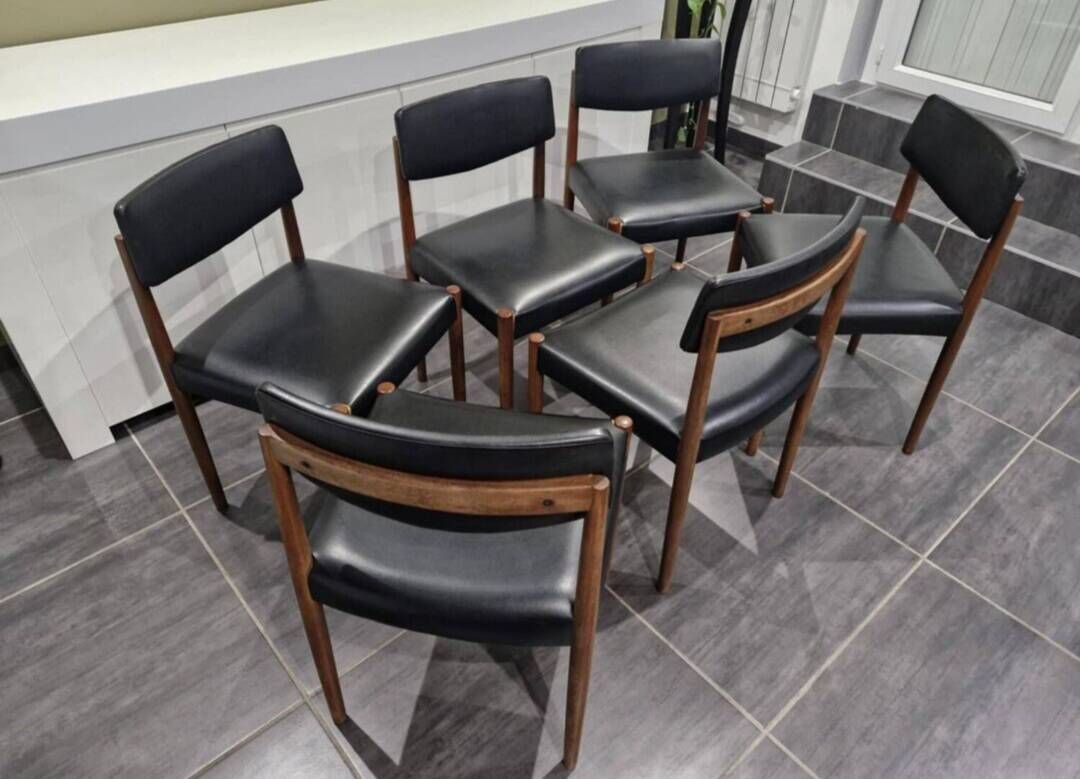 Set of 6 Scandinavian chairs by Zetel Behaagt, 1970s