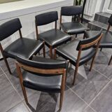 Set of 6 Scandinavian chairs by Zetel Behaagt, 1970s