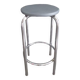 Vintage bar stool - chrome metal and wood