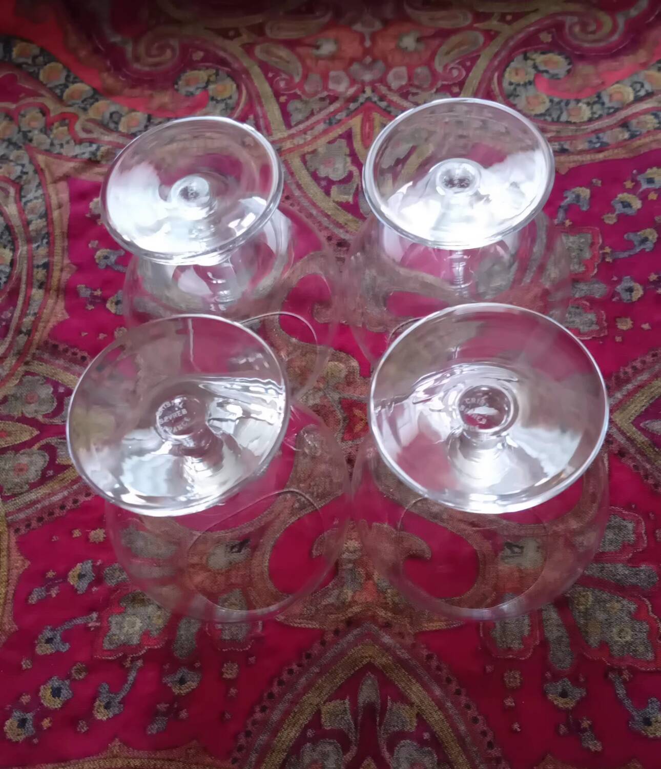 Sèvres crystal cognac glasses