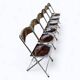 6 folding chairs in smoked Plexiglas and chrome metal, Chaisor 1970