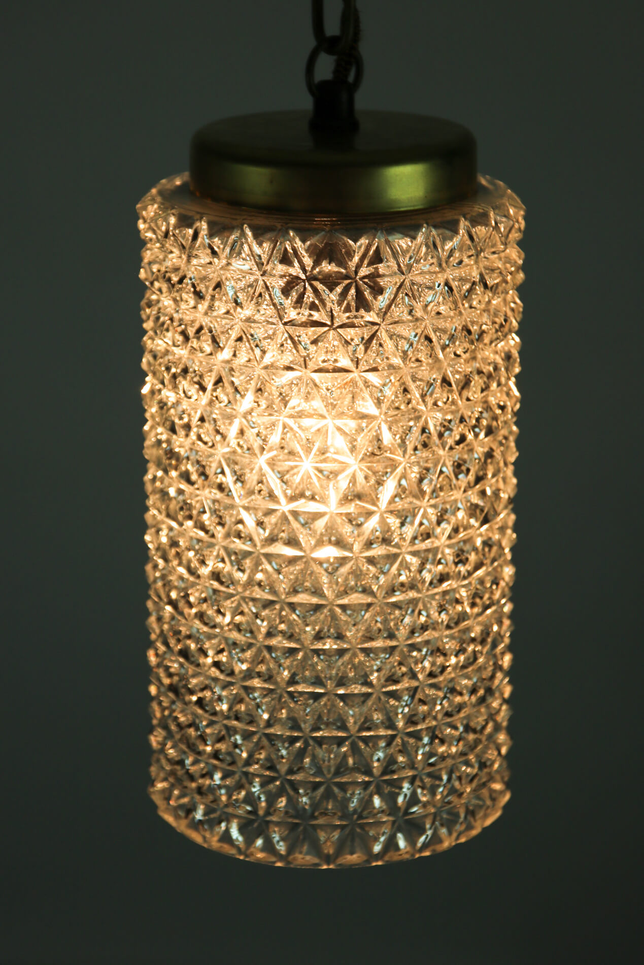 Crystal glass pendant lamp, 1960s