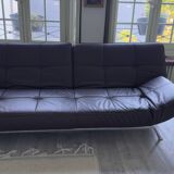 Cinna Mourgue Pascal 3-seater brown leather sofa