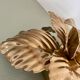 Vintage wall lamp golden leaves
