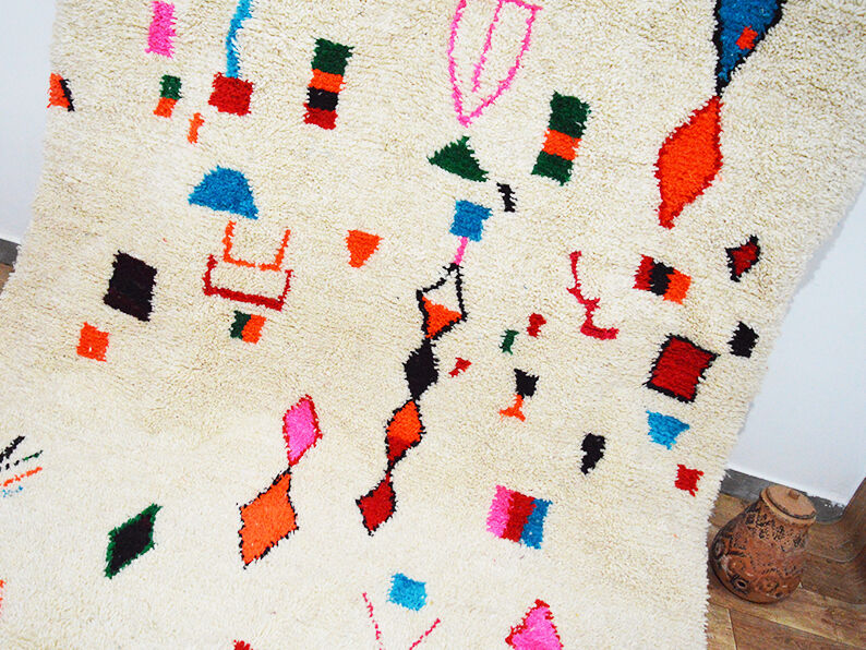 Handmade moroccan berber carpet 309 x 196 cm