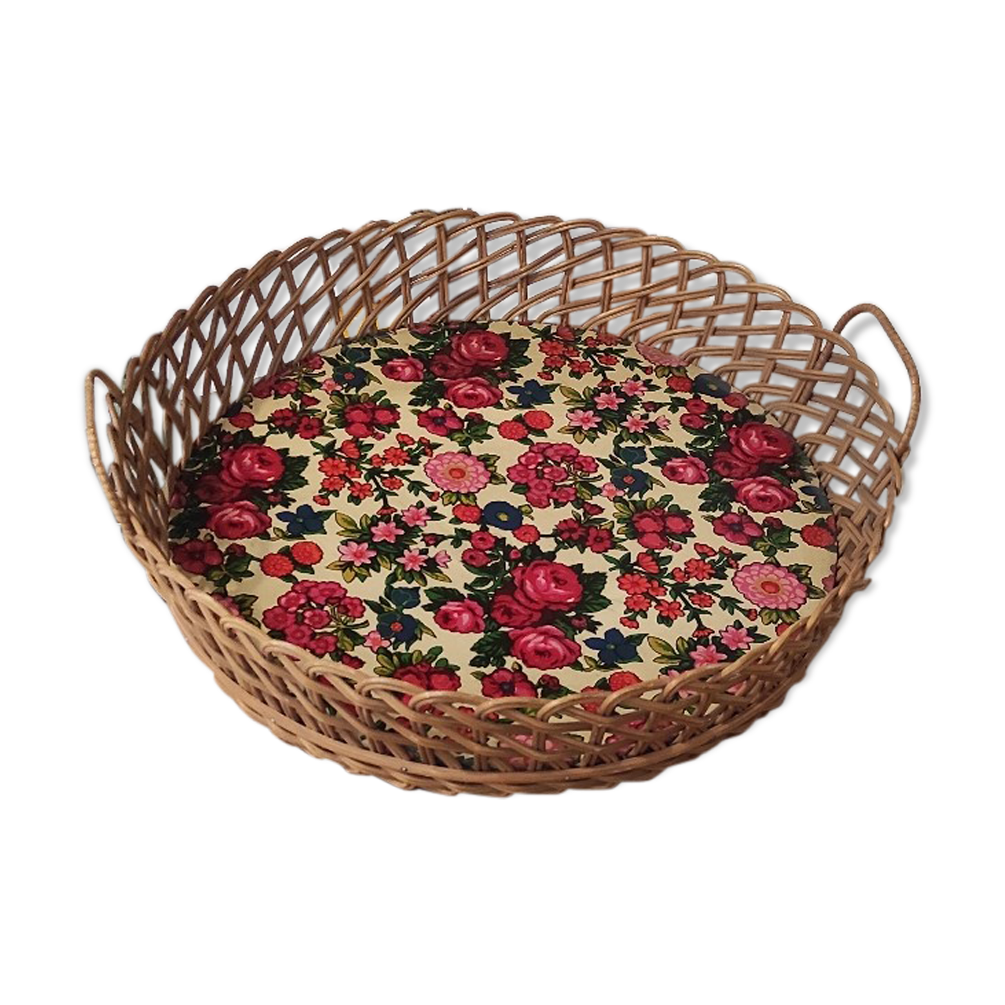 Vintage wicker tray