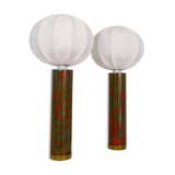 Rare and large ceramic table lamps from the mid-century, Sweden, 1960s.