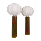 Lampes de table en céramique rares et grandes du milieu du siècle, Suède, années 1960