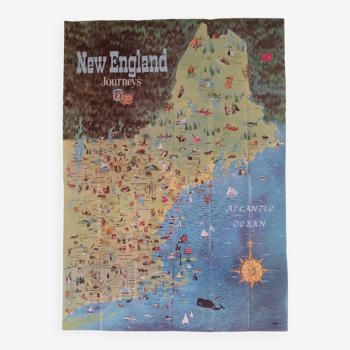 Affiche vintage de la Nouvelle Angleterre
