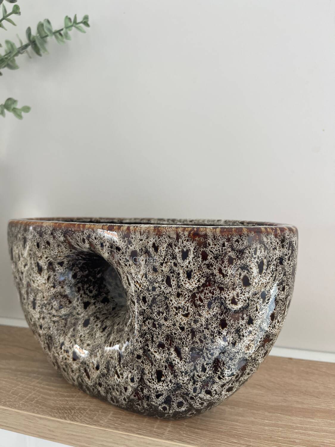 Brown ceramic vase