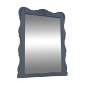 Antique Louis XV style mirror in solid oak with grey patina, 131cm.